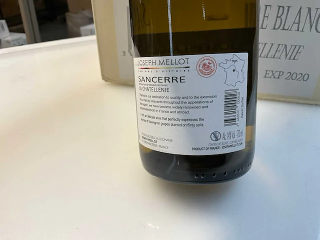 18x fles witte wijn joseph mellot sancerre 2020 - afbeelding 3 van  5