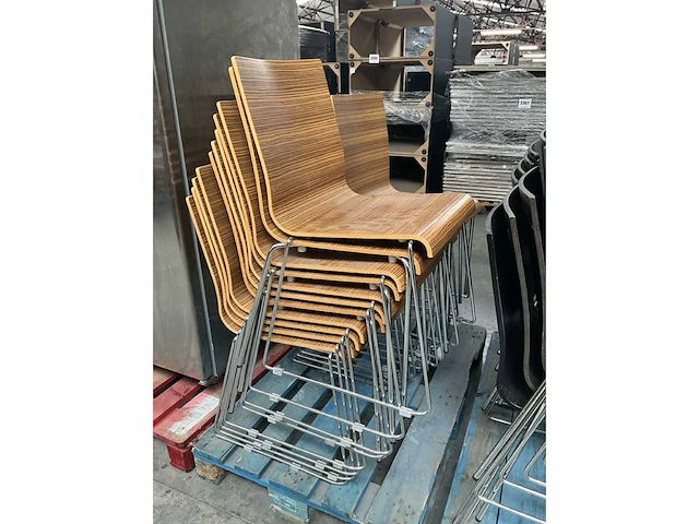 18x houten design stoel pedrali - afbeelding 7 van  8