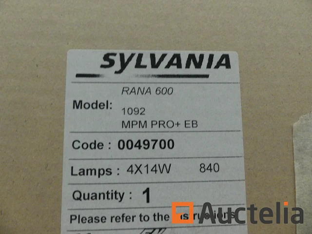 19 armatuur sylvania rana 600 1092 mpm pro + eb - afbeelding 4 van  5