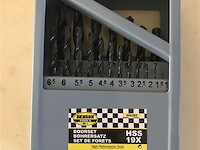 19 delige hss metaalboren set in koffer - afbeelding 1 van  2