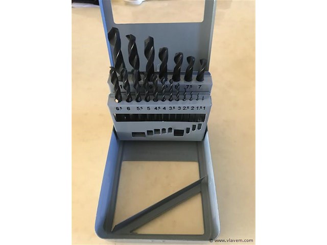 19 delige hss metaalboren set in koffer - afbeelding 2 van  2