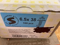 19 dozen gevelschroeven ; pluggen; metalen holle wand pluggen; gipsplaatpluggen - afbeelding 4 van  12