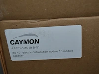 19 inch rack module caymon fiber optic 1 u 12 port, 19 inch rack module caymon 2 u keyboard and general storage drawer, 3 power distribution unit for cabinet, caymon 3 u 19 inch electric distribution module - afbeelding 9 van  9