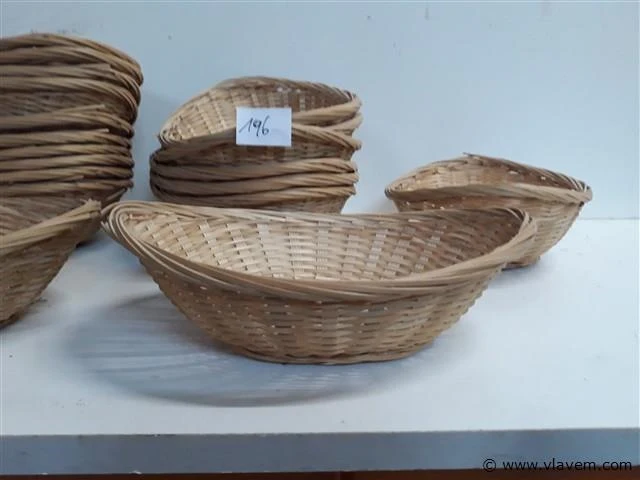 19 x broodmandje riet 21 cm - afbeelding 2 van  2