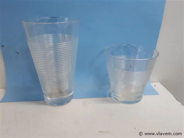 19 x drinkglas 2 assorti met siliconen ribbel - afbeelding 2 van  2