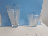 19 x drinkglas 2 assorti met siliconen ribbel - afbeelding 2 van  2