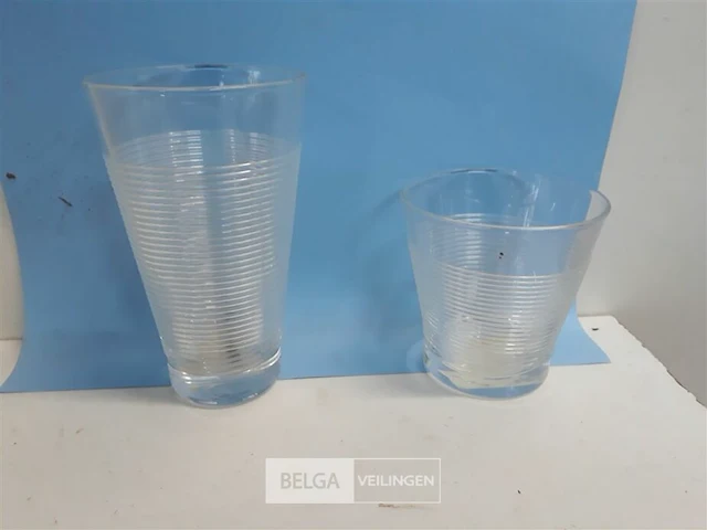 19 x drinkglas 2 assorti met siliconen ribbel - afbeelding 3 van  3