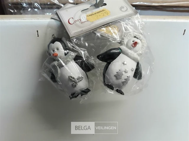 19 x hangdeco pinguin 2 assorti 6 cm - afbeelding 3 van  3