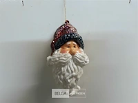 19 x kerstmanhoofd pvc 11 cm - afbeelding 3 van  3