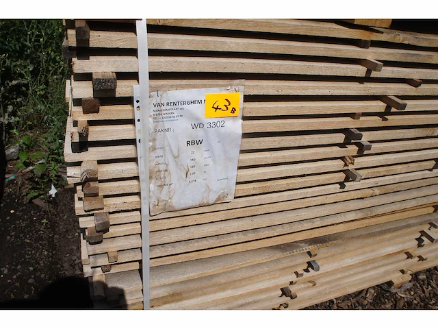 1,95 m³ eiken planken 22mm - afbeelding 3 van  5