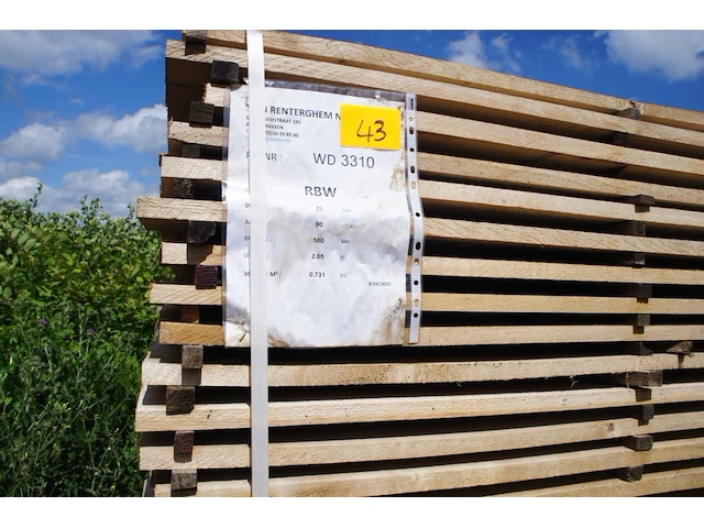 1,95 m³ eiken planken 22mm - afbeelding 2 van  5