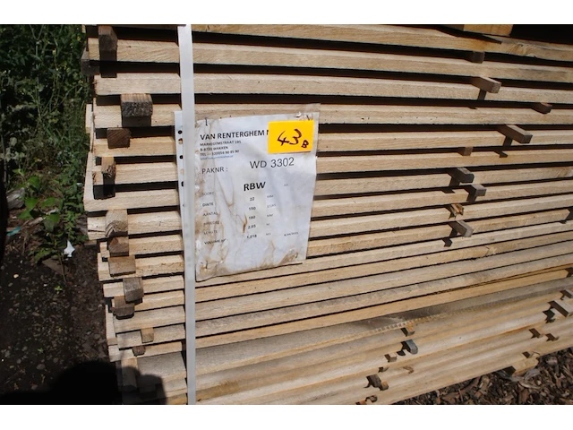1,95 m³ eiken planken 22mm - afbeelding 3 van  5