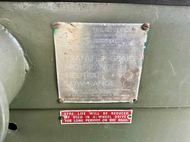 1955 land rover engeland birmingham series 1 - 86-inch met originele aanhanger - afbeelding 7 van  25