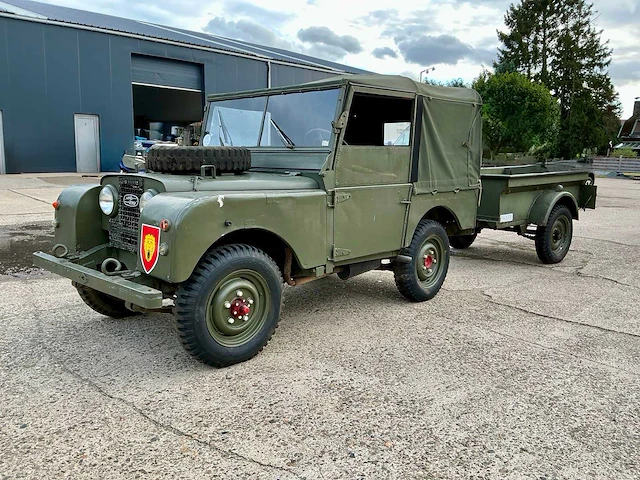 1955 land rover engeland birmingham series 1 - 86-inch met originele aanhanger - afbeelding 1 van  25