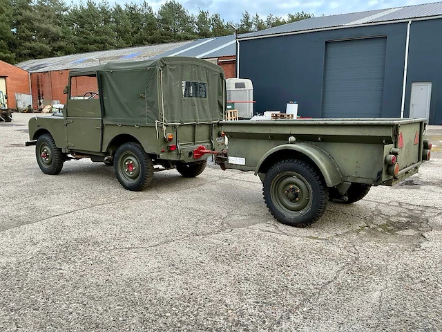 1955 land rover engeland birmingham series 1 - 86-inch met originele aanhanger - afbeelding 23 van  25