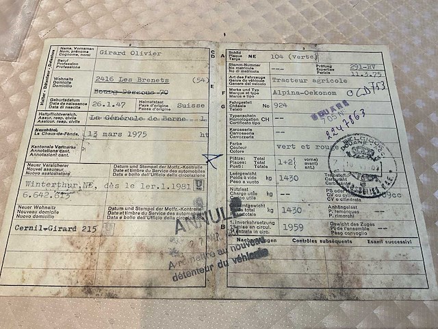 1959 alpina-oekonom 924 oldtimer tractor - afbeelding 37 van  40