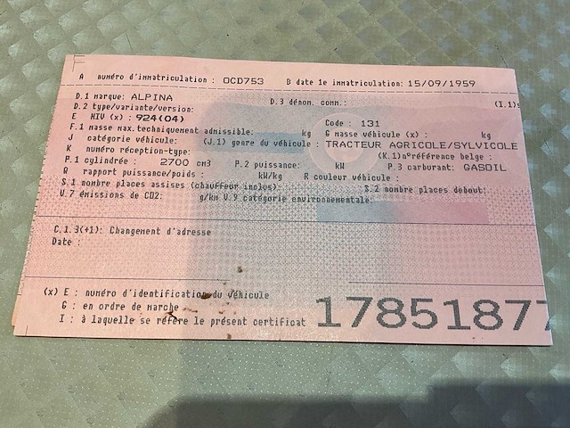 1959 alpina-oekonom 924 oldtimer tractor - afbeelding 39 van  40