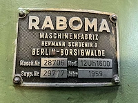 1959 raboma 12uh1600 kolomboormachine - afbeelding 4 van  21