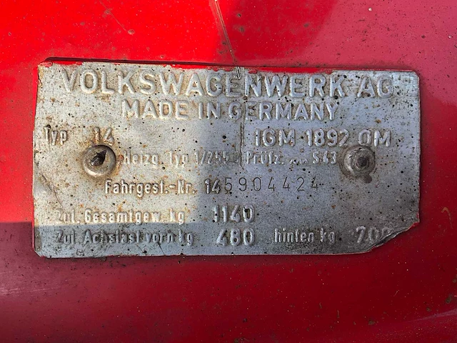 1965 volkswagen karmann gia oldtimer - afbeelding 27 van  35