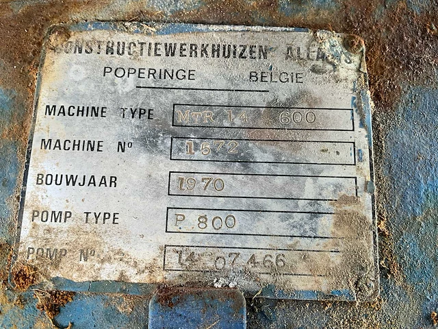 1970 vallaeys mtr14 gedragen veldspuit - afbeelding 4 van  12