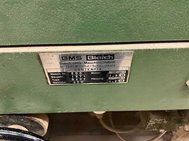 1971 bms blaich kantenfix industriële kantenlijmmachine - afbeelding 4 van  7