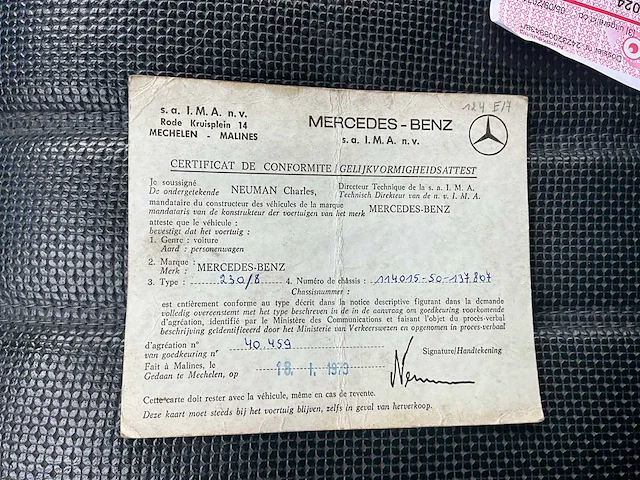 1973 mercedes-benz 230/8 oldtimer - afbeelding 10 van  21