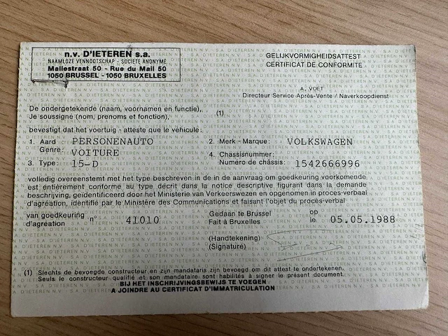 1974 - volkswagen kever karmann cabrio - oldtimer - afbeelding 53 van  53