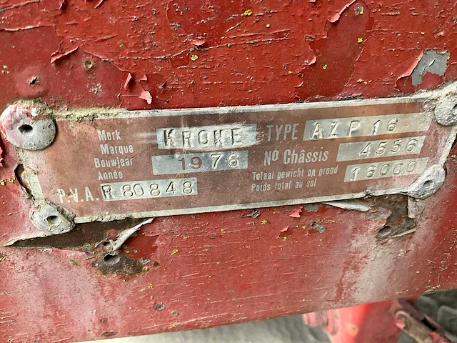 1976 krone wagen azp16 aanhangwagen vrachtwagen - afbeelding 3 van  11