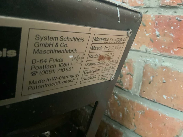 1976 system schultheis estl 1500 e elektrische 3- mast zijlader - afbeelding 6 van  6