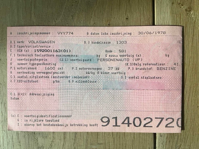 1978 volkswagen kever cabrio oldtimer - afbeelding 27 van  35