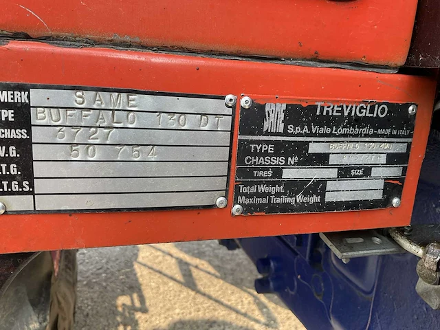 1979 same buffalo 130 oldtimer tractor - afbeelding 4 van  25