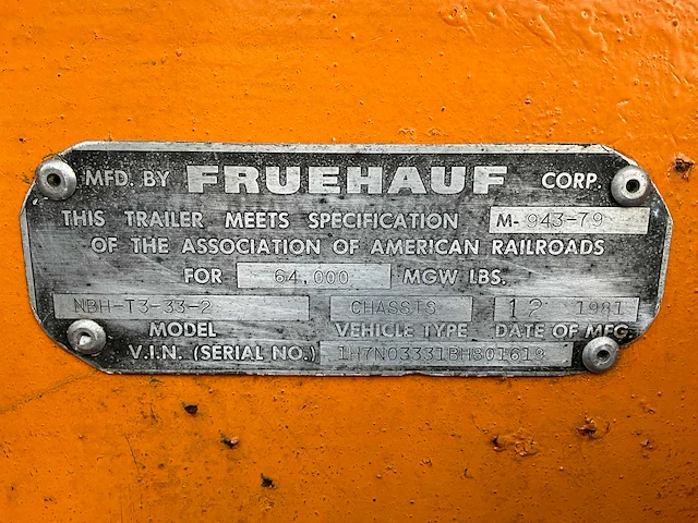 1981 fruehauf containerhaak aanhanger - afbeelding 14 van  25