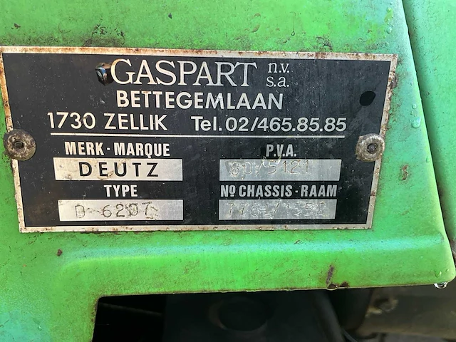 1982 deutz d6207 - afbeelding 6 van  22