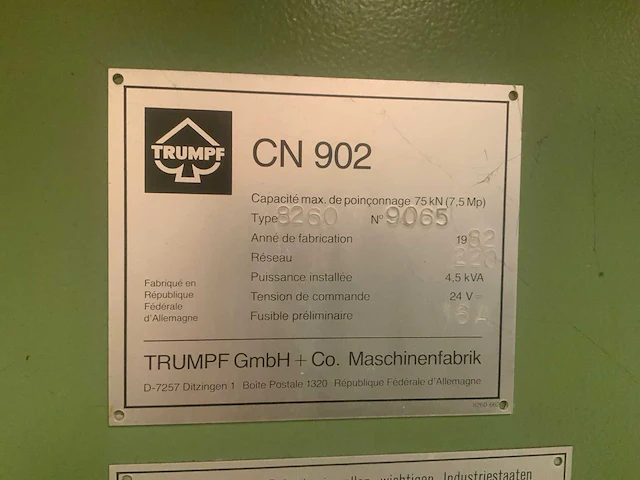 1982 trumpf cn 902 (8260) pons- nibbel en knipmachine - afbeelding 5 van  13