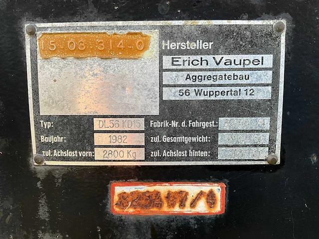 1982 vaupel gsa60/so noodstroomaggregaat op aanhangwagen - afbeelding 40 van  45
