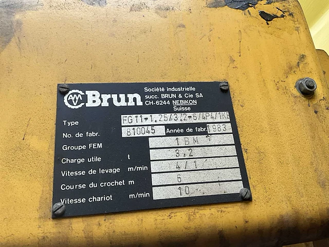 1983 brun fg11 bovenloophalkraan - afbeelding 7 van  8