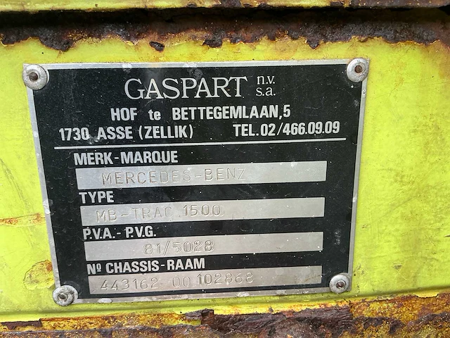 1983 mercedes-benz mb-trac 1500 vierwielaangedreven landbouwtractor - afbeelding 10 van  34