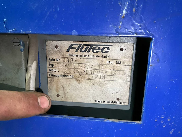 1984 flutec öka-l2/2.1/380-50 hydraulisch aggregaat - afbeelding 10 van  18