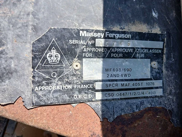 1984 massey ferguson 698 - afbeelding 26 van  35
