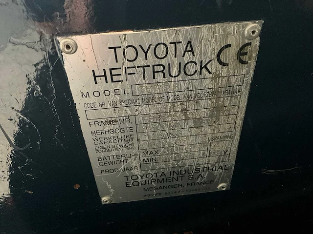 1984 toyota fbre15 vorkheftruck - afbeelding 12 van  12