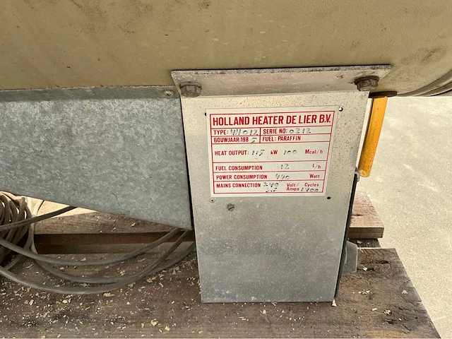 1985 holland heater de lier bv 44012 heteluchtkanon - afbeelding 6 van  8