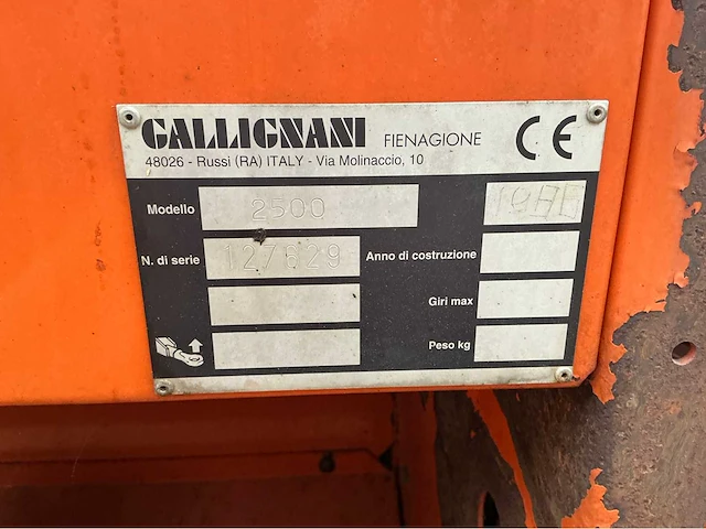1986 gallignani 2500sl balenpers - afbeelding 9 van  17