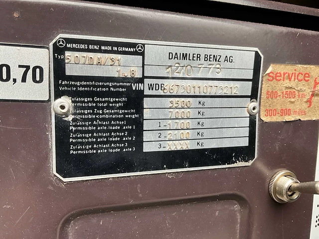 1986 mercedes-benz lichte vracht veewagen oldtimer - afbeelding 6 van  31