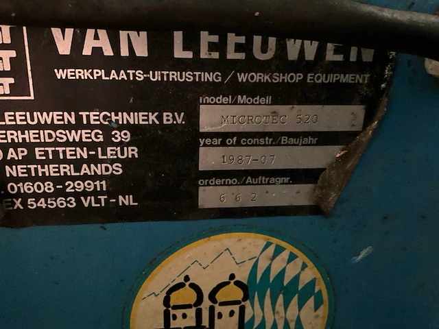 1987 beissbarth microtec 520 banden balanceer apparaat - afbeelding 4 van  5
