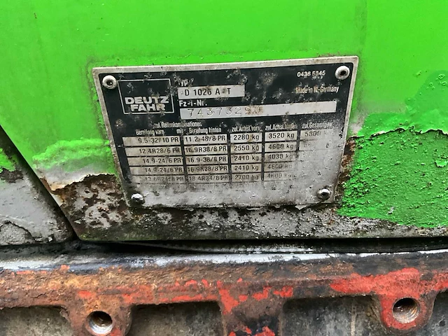 1987 deutz-fahr dx6.10 vierwielaangedreven landbouwtractor - afbeelding 15 van  30