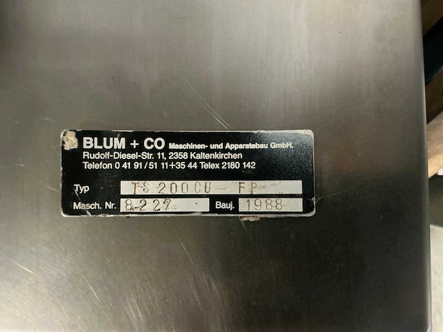 1988 blum ts 200 cu fp tempereermachine - afbeelding 7 van  7