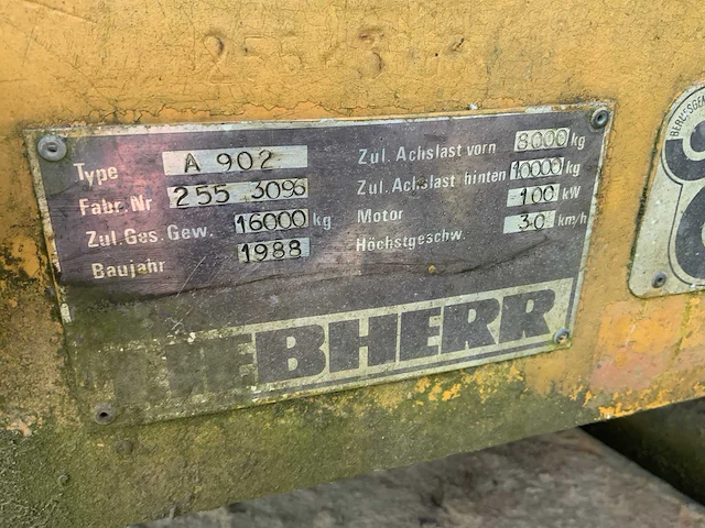 1988 liebherr a 902 banden graafmachine - afbeelding 3 van  15