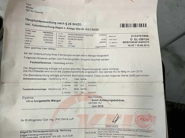 1988 mercedes 260e oldtimer 6 cilinder - afbeelding 57 van  59