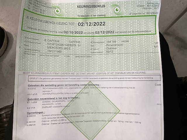 1988 mercedes 260e oldtimer 6 cilinder - afbeelding 58 van  59