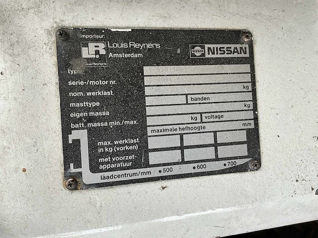 1988 nissan y01-18u vorkheftruck - afbeelding 9 van  19